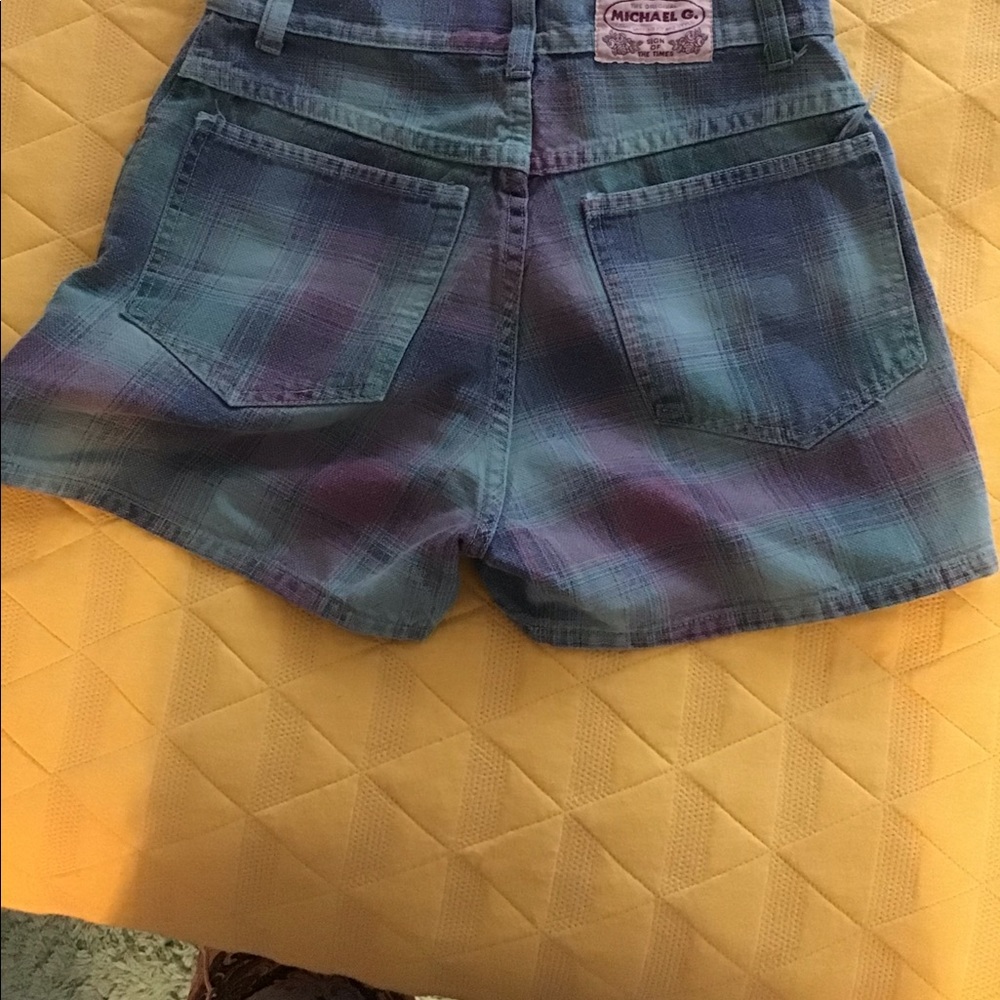 Plaid Green Michael G Jeans Short